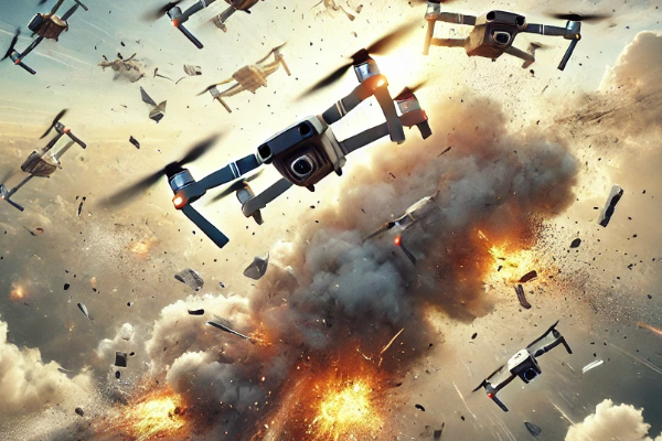 A swarm of drones navigates in chaotic manner and caused accident. For safety from such accident follow drone airspace map.